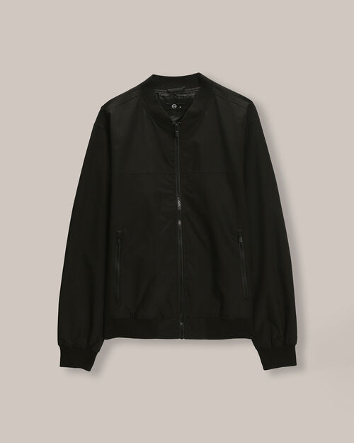 Chamarra Bomber Negra
